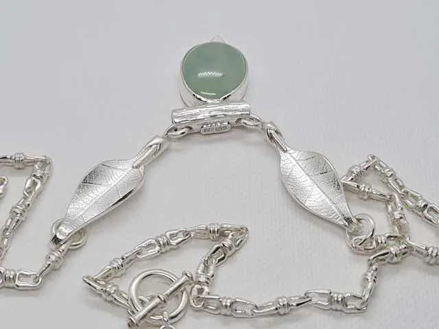 leaves and fruit motif sterling silver necklace05